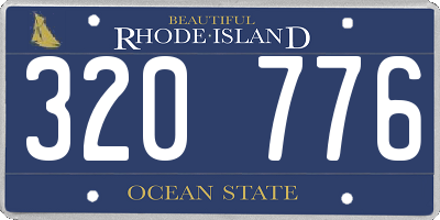 RI license plate 320776