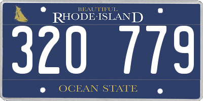 RI license plate 320779