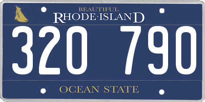 RI license plate 320790