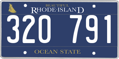 RI license plate 320791