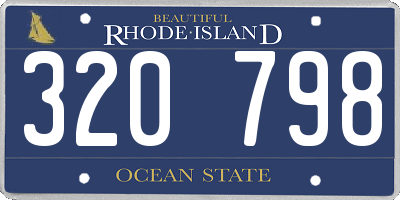 RI license plate 320798
