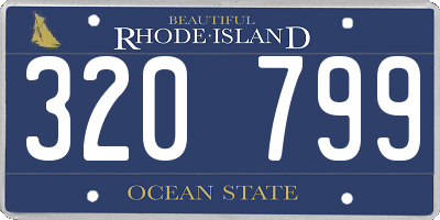 RI license plate 320799