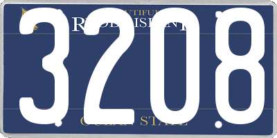 RI license plate 3208