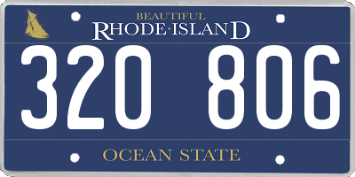 RI license plate 320806