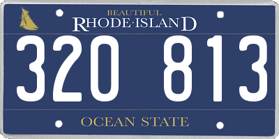 RI license plate 320813