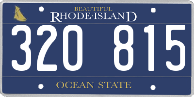 RI license plate 320815