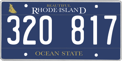 RI license plate 320817