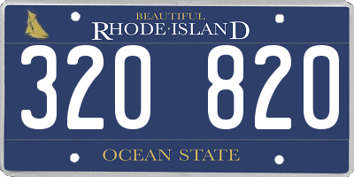 RI license plate 320820