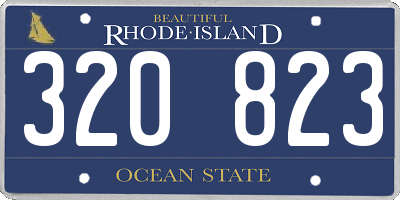 RI license plate 320823