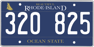 RI license plate 320825