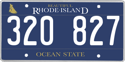 RI license plate 320827