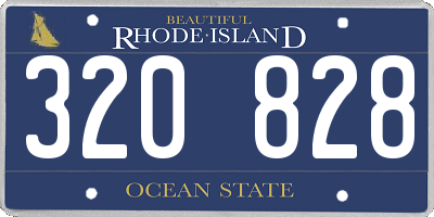 RI license plate 320828