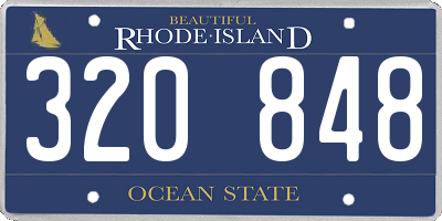 RI license plate 320848