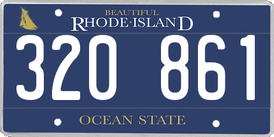RI license plate 320861