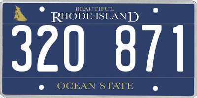 RI license plate 320871