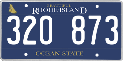 RI license plate 320873