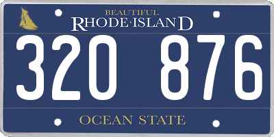 RI license plate 320876