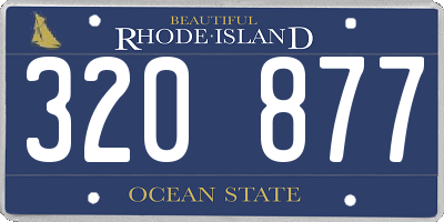 RI license plate 320877