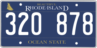 RI license plate 320878
