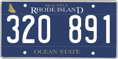 RI license plate 320891