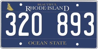 RI license plate 320893