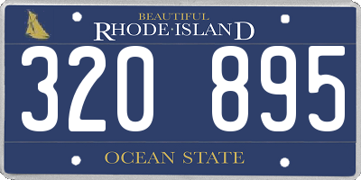 RI license plate 320895