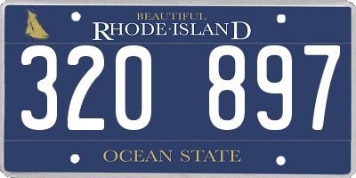 RI license plate 320897
