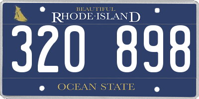 RI license plate 320898
