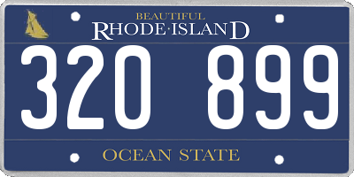 RI license plate 320899