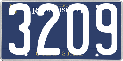 RI license plate 3209
