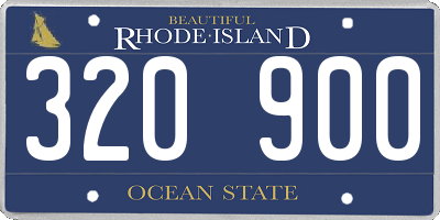 RI license plate 320900
