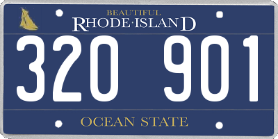 RI license plate 320901
