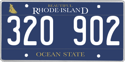 RI license plate 320902