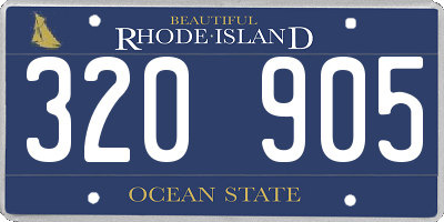 RI license plate 320905