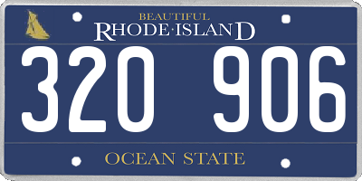 RI license plate 320906