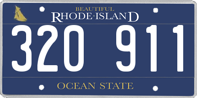 RI license plate 320911