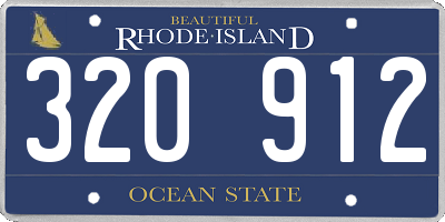 RI license plate 320912