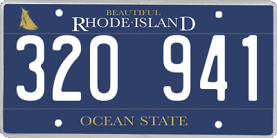 RI license plate 320941