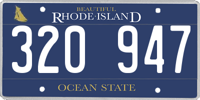 RI license plate 320947