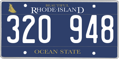 RI license plate 320948