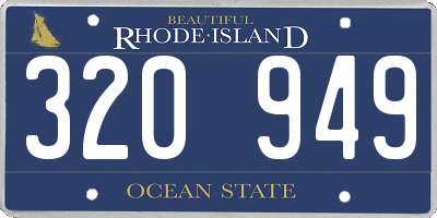 RI license plate 320949