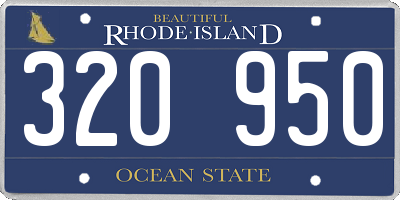 RI license plate 320950