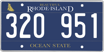 RI license plate 320951