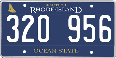 RI license plate 320956