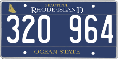 RI license plate 320964