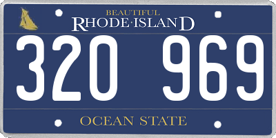 RI license plate 320969