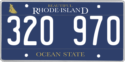 RI license plate 320970