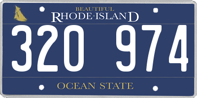 RI license plate 320974