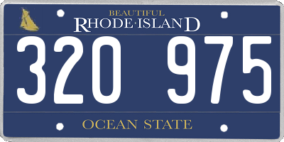 RI license plate 320975