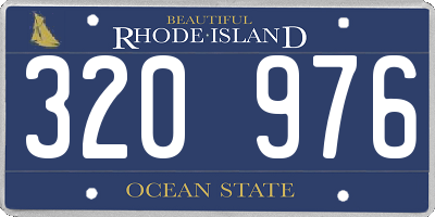 RI license plate 320976